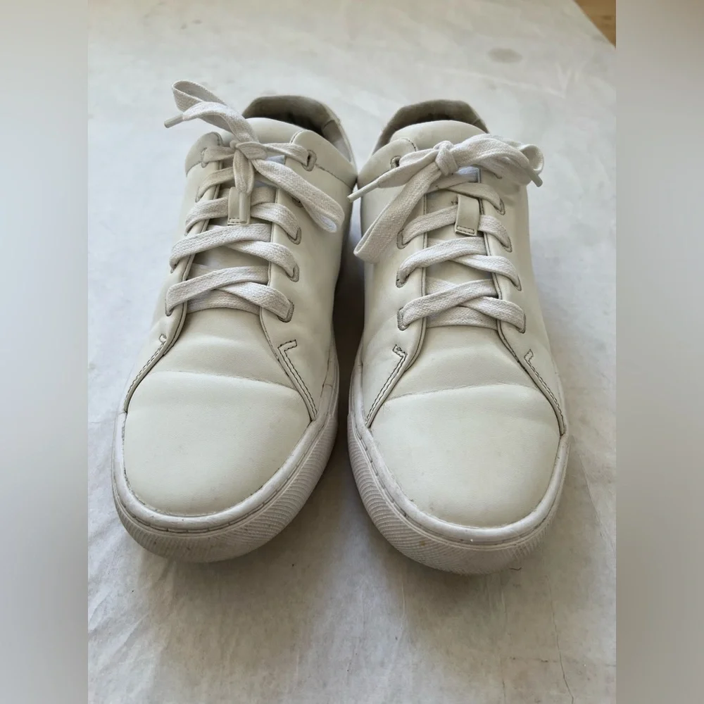 Projext Men’s Scooter One Leather Low-Top Sneakers White Lace Up Sz 8.5 US 41 EU